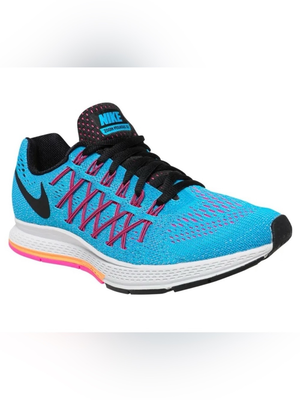 Nike Air Zoom Pegasus 32 Women’s Running Shoe Blue & Pink 6 EUC